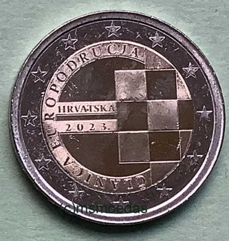Kroatien 2 Euro Gedenkmünze 2023 Euroeinführung