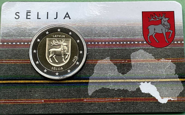 Lettland 2 Euro CoinCard 2025 Selija Gedenkmünze
