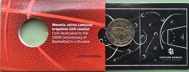 Litauen 2 Euro CoinCard 2022 Basketball