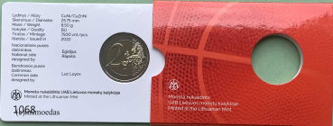 Preview: Litauen 2 Euro CoinCard 2022 Basketball Gedenkmünze