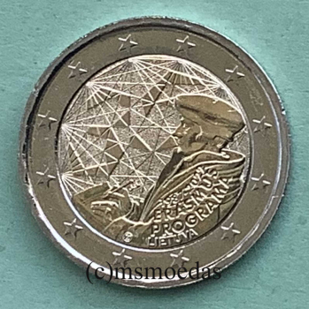 Litauen 2 Euro Gedenkmünze 2022 Erasmus-Programm