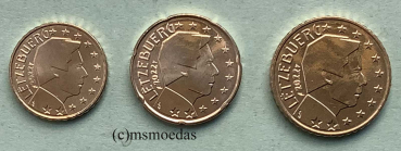 Luxemburg 10+20+50 Euro-Cent Münzen 2022