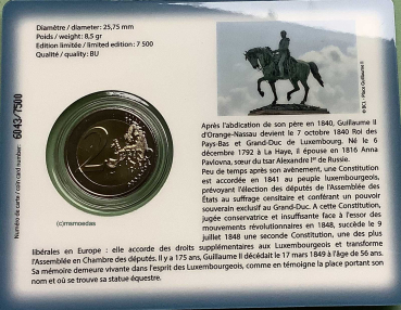 Preview: Luxemburg 2 Euro CoinCard 2024 Guillaume II Gedenkmünze