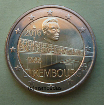 Luxemburg 2 Euro Gedenkmünze 2016 Charlotte Brücke