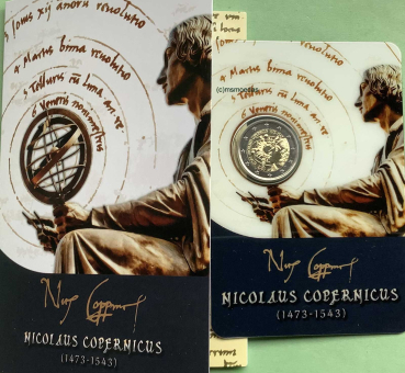 Malta 2 Euro CoinCard 2023 Kopernikus Gedenkmünze