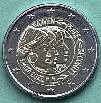 Preview: Malta 2 Euro CoinCard 2022 UN Sicherheitsrat Gedenkmünze