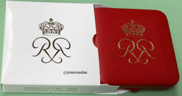Preview: Monaco 2 Euro Gedenkmünze 2023 Fürst Rainier III Proof Etui
