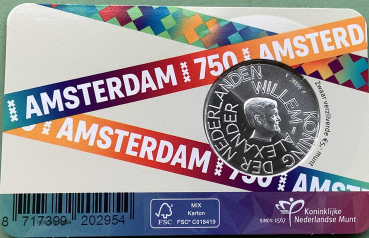 Preview: Niederlande 5 Euro Sondermünze 2024 Amsterdam CoinCard