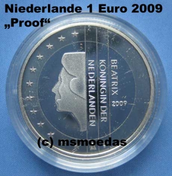 Niederlande 1 Euro 2009 Spiegelglanz