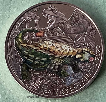 Oesterreich 3 Euro Sondermünze 2020 Ankylosaurus
