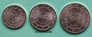 Oesterreich 1+2+5 Euro-Cent 2020