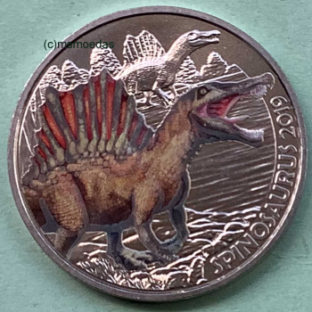 Oesterreich 3 Euro Sondermünze 2019 Spinosaurus