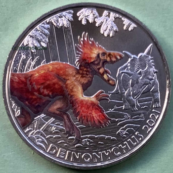 Oesterreich 3 Euro Sondermünze 2021 Deinonychus