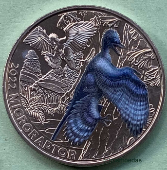 Oesterreich 3 Euro Sondermünze 2022 Microraptor