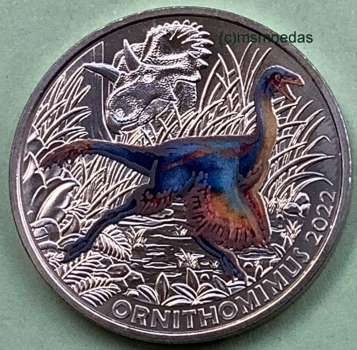 Oesterreich 3 Euro Sondermünze 2022 Ornithomimus velox