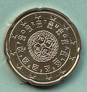 Portugal 20 Euro-Cent 2025 Stempelglanz