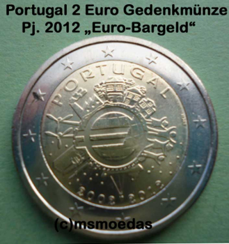 Preview: Portugal 2 Euro CoinCard 2012 Euro-Bargeld BNC