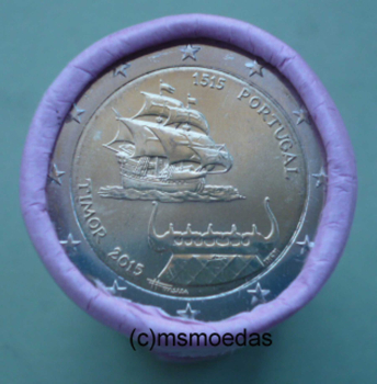 Portugal 2 Euro Rolle Gedenkmünzen 2015 Timor