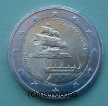 Preview: Portugal 2 Euro Rolle Gedenkmünzen 2015 Timor