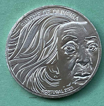 Portugal 5 Euro Sondermünze 2025 Simone de Oliveira