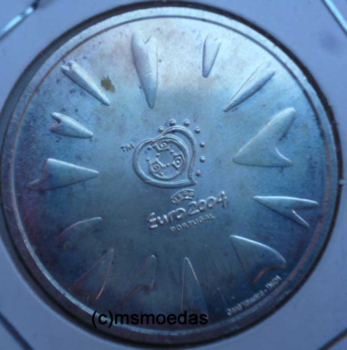 Portugal 8 Euro Silber Sondermünze 2004 Fußball Euro EM 2004 Tor