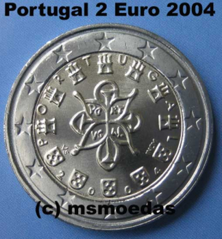 Portugal 2 Euro Kursmünze 2004