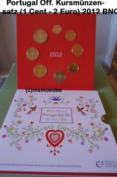Portugal Offizieller Kursmünzensatz 2012 (1 Cent bis 2 Euro) BNC
