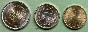 San Marino 20 Cent, 1 Euro , 2 Euro Jahr 2023
