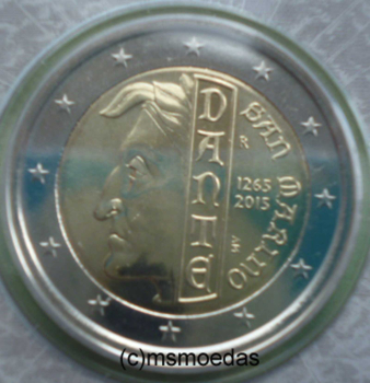 San Marino 2 Euro Gedenkmünze 2015 Dante Alighieri