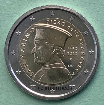Preview: San Marino 2 Euro Blister Gedenkmünze 2022 Piero della Francesca