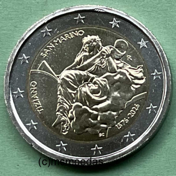 San Marino 2 Euro Blister Gedenkmünze 2026 Tiziano.