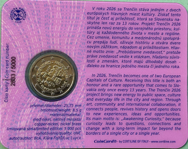 Preview: Slowakei 2 Euro CoinCard 2026 Trencín Gedenkmünze