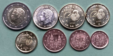 Spanien Euro KMS 2024 (1 Cent bis 2 Euro)