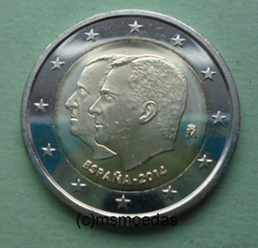 Spanien 2 Euro Gedenkmünze 2014 König Felipe VI.