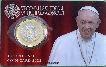Vatikan 1 Euro Münze 2022 CoinCard No.1