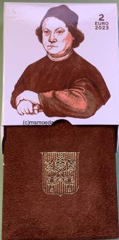 Preview: Vatikan 2 Euro Gedenkmünze 2023 Perugino Etui Proof PP