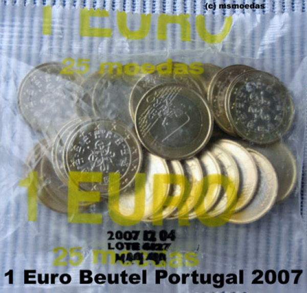 Portugal 1 Euro Beutel 2007