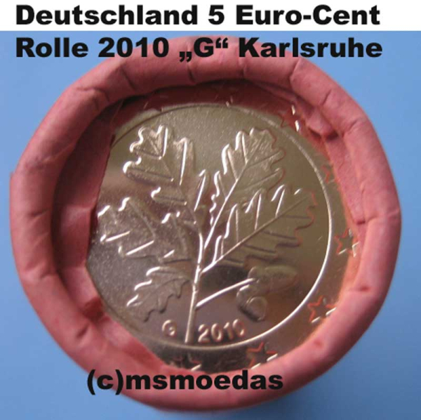 Deutschland 5 Cent Rolle 2010 (G) Karlsruhe