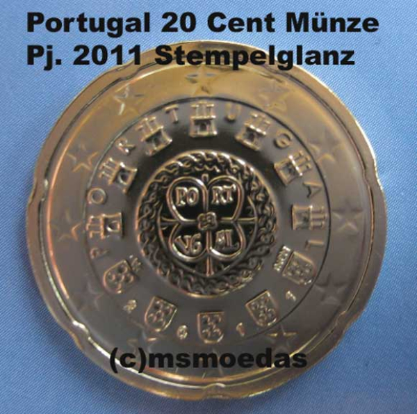 Portugal 20 Euro-Cent 2011 Stempelglanz