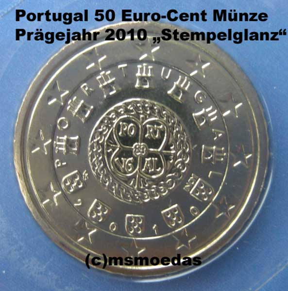 Portugal 50 Euro-Cent 2010 Stempelglanz