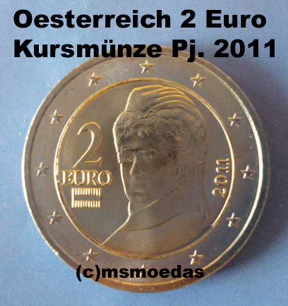 Oesterreich 2 Euro Kursmünze 2011
