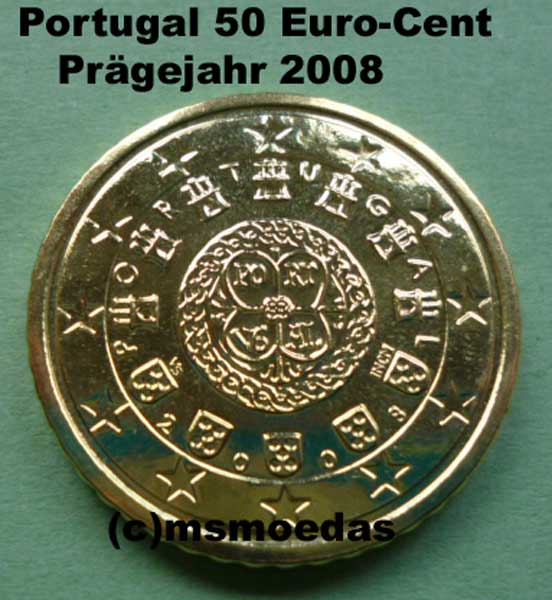 Portugal 50 Euro-Cent 2008 Stempelglanz