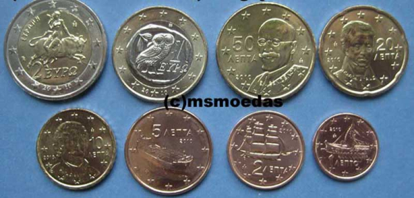 Griechenland Euro KMS 2014 (1 Cent bis 2 Euro) BU