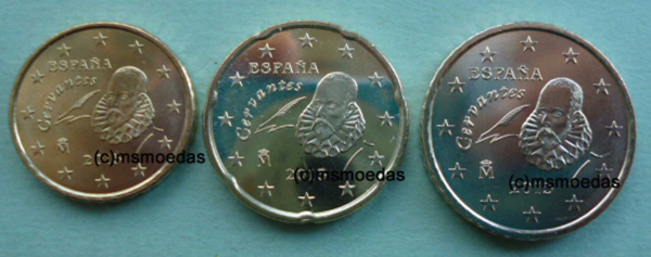 Spanien 10+20+50 Euro-Cent 2015