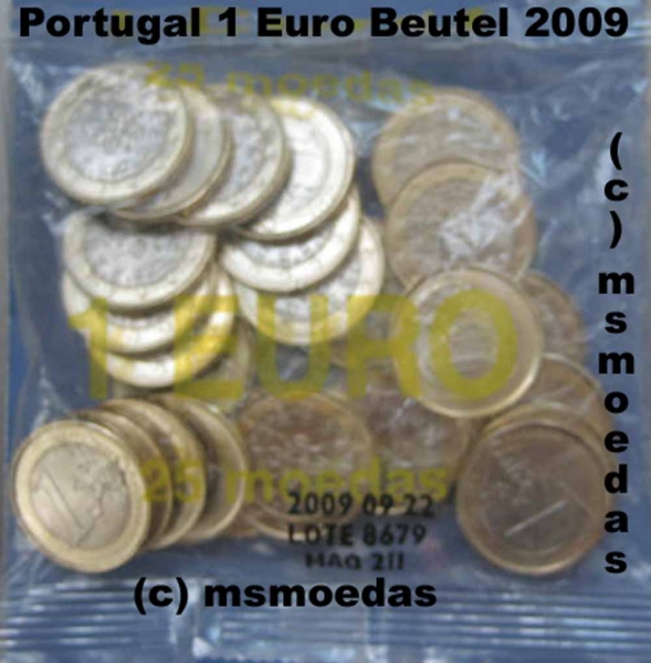Portugal 1 Euro Beutel 2009
