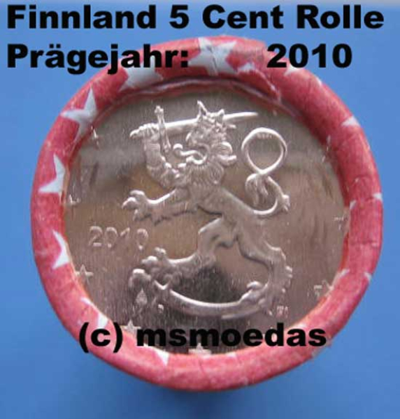 Finnland 5 Cent Rolle 2010