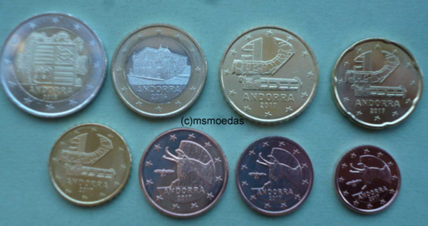 Andorra Euro KMS (1 Cent bis 2 Euro)