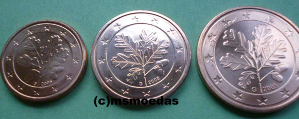 Deutschland 1+2+5 Euro-Cent 2002 (G) Karlsruhe