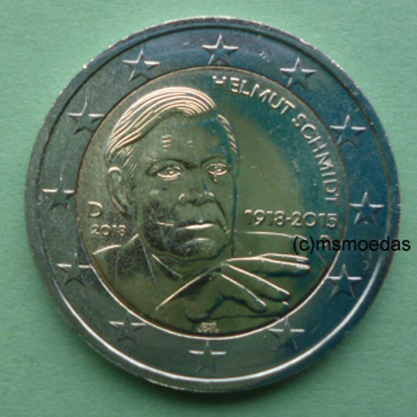 Deutschland 2 Euro Gedenkmünze 2018 Helmut Schmidt (G)