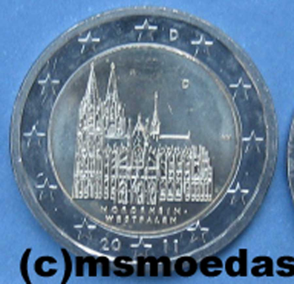 Deutschland 2 Euro Gedenkmünze 2011 Nordrhein-Westfalen (G) Karlsruhe